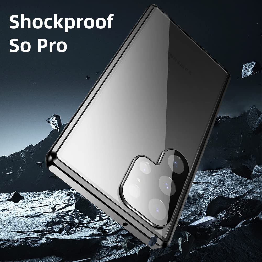 Magnetic Double Sided Tempered Glass Phone Case for Samsung S24/25 Ultra