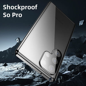 Magnetic Double Sided Tempered Glass Phone Case for Samsung S24/25 Ultra