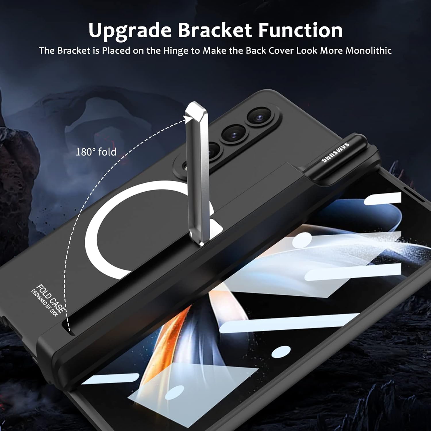 Wireless Magnetic Phantom Pen Holder Mobile Phone Case For Samsung Z Fold 5/6