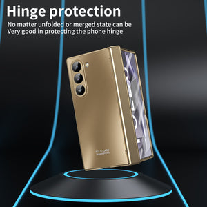 Electroplating Shockproof Phone Case With Back Screen Protector Film For Galaxy Z Fold 6/5/4/3