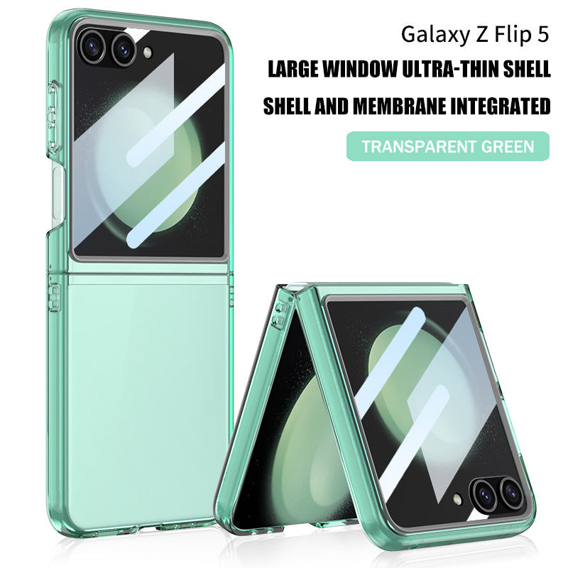 Suitable For Samsung Z Flip5 Full-Bag Film Large Window High-Transparent Back Panel Phone Case