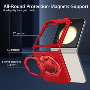 360° Rotating Folding Stand Case Samsung Z Flip5 Super Magnetic Phone Case