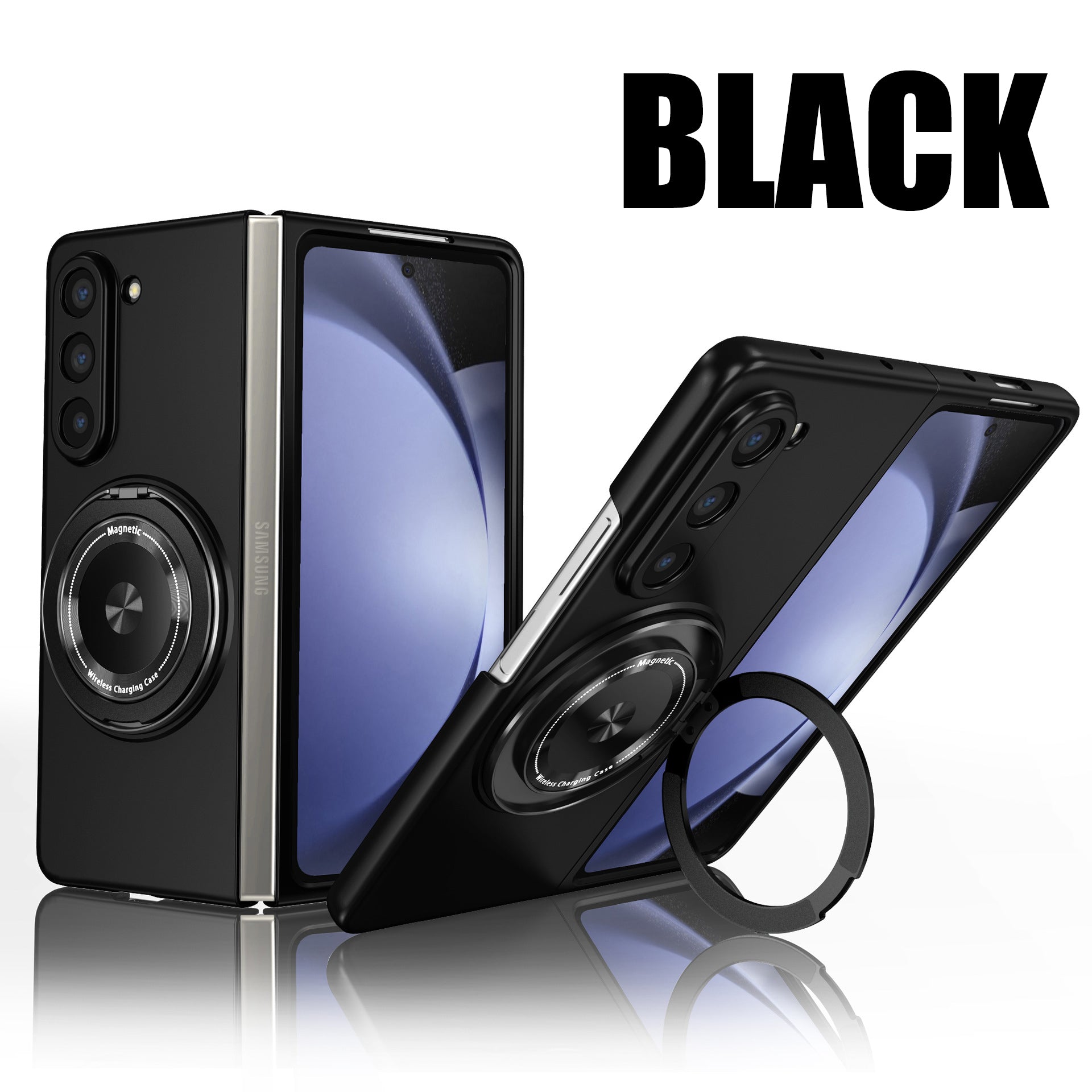 360-Degree Rotating Stand Suitable for Magnetic Wireless Charging of Samsung ZFOLD 5/6 Folding Phone Case