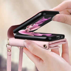 For Samsung ZFlip6/7 Folding Screen Wallet Phone Case