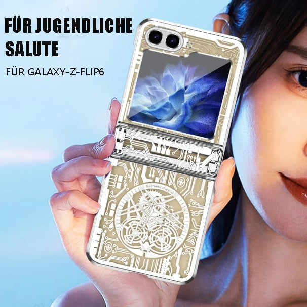 Mechanical Folding Samsung Zfip5/6 Electroplating Mobile Phone Shell Hinge Anti-Fall Protective Cover