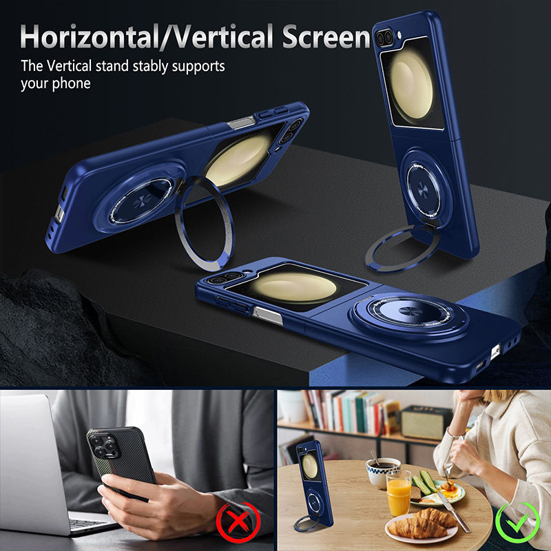 360° Rotating Folding Stand Case Samsung Z Flip5 Super Magnetic Phone Case