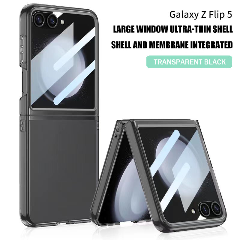 Suitable For Samsung Z Flip5 Full-Bag Film Large Window High-Transparent Back Panel Phone Case