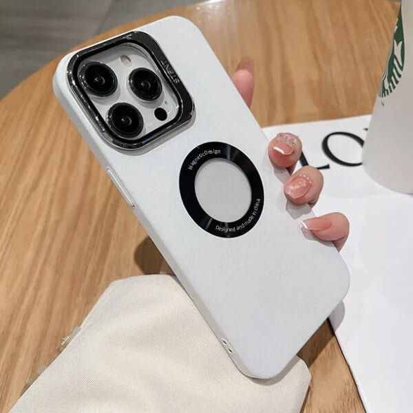 For iPhone 15 Camera Protective Mirror Bracket Magnetic Suction Phone Case