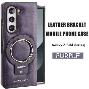 New Arrival - Handcrafted Luxury Leather Invisible Magnetic Stand Protective Shell for Samsung Z Fold6/5/4/3