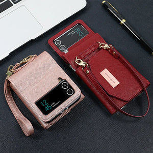 For Samsung ZFlip6/7 Folding Screen Wallet Phone Case