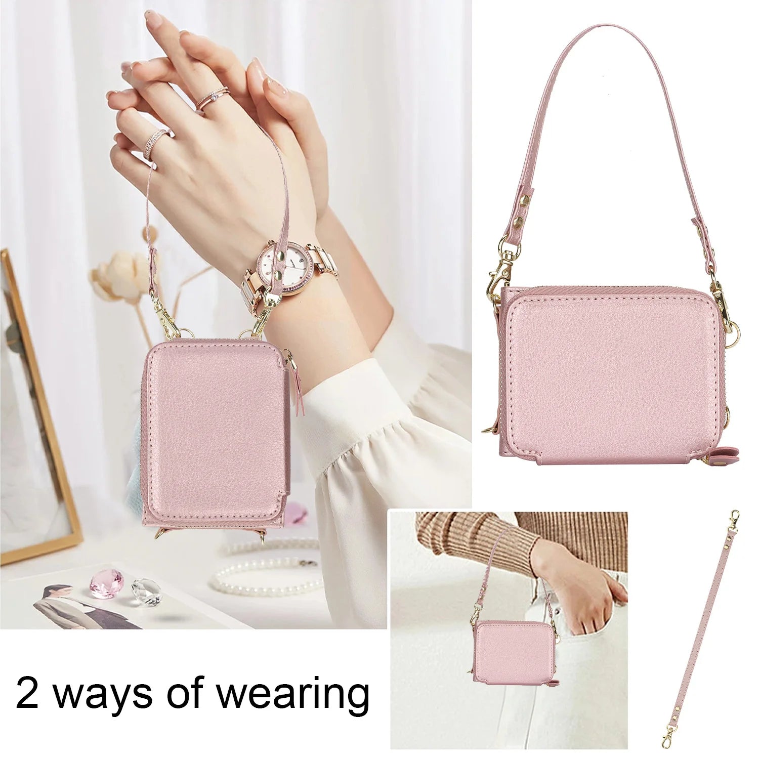 Suitable for Samsung Galaxy Z Flip 6/5/4/3 leather card holder mobile phone case