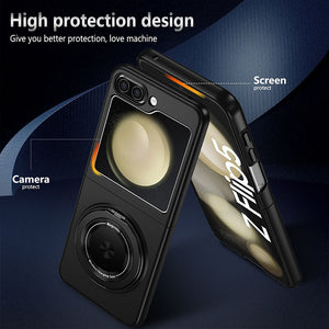 360° Rotating Folding Stand Case Samsung Z Flip5 Super Magnetic Phone Case