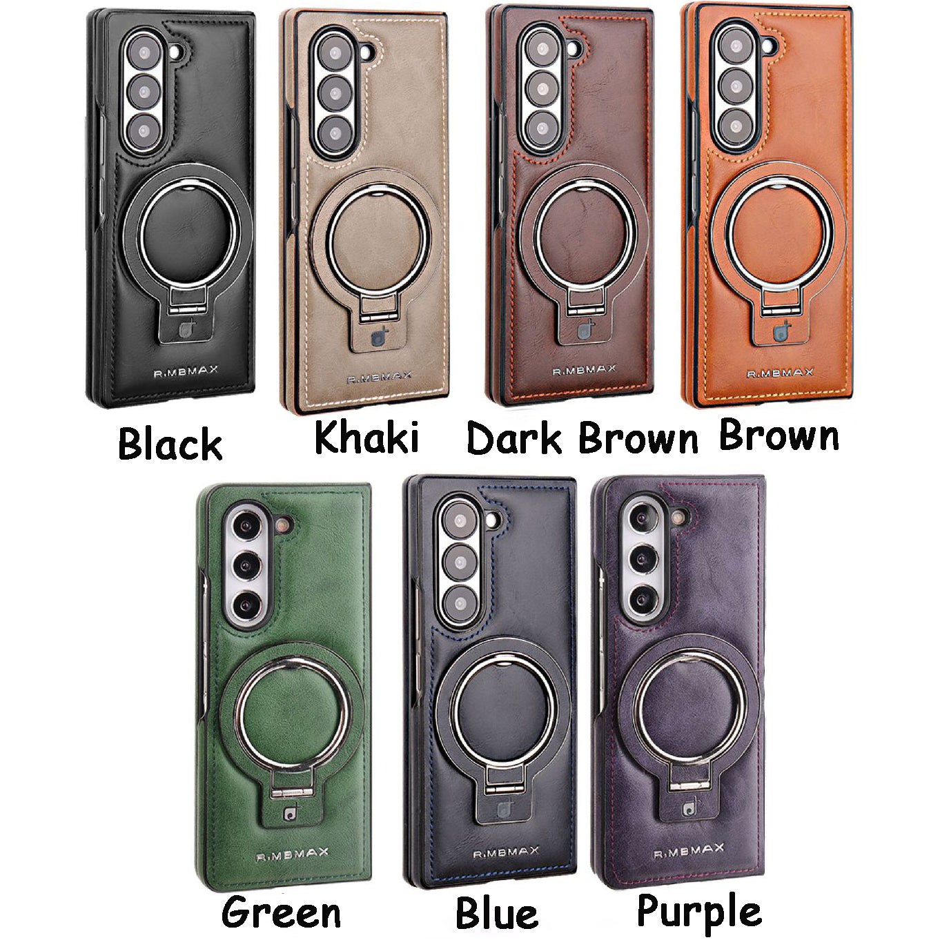 New Arrival - Handcrafted Luxury Leather Invisible Magnetic Stand Protective Shell for Samsung Z Fold6/5/4/3