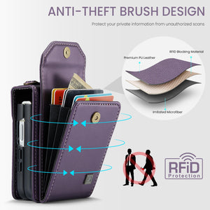 Suitable For Samsung Z Flip5/6 Foldable Screen Hanging Rope Organ Card Insert Protection Case