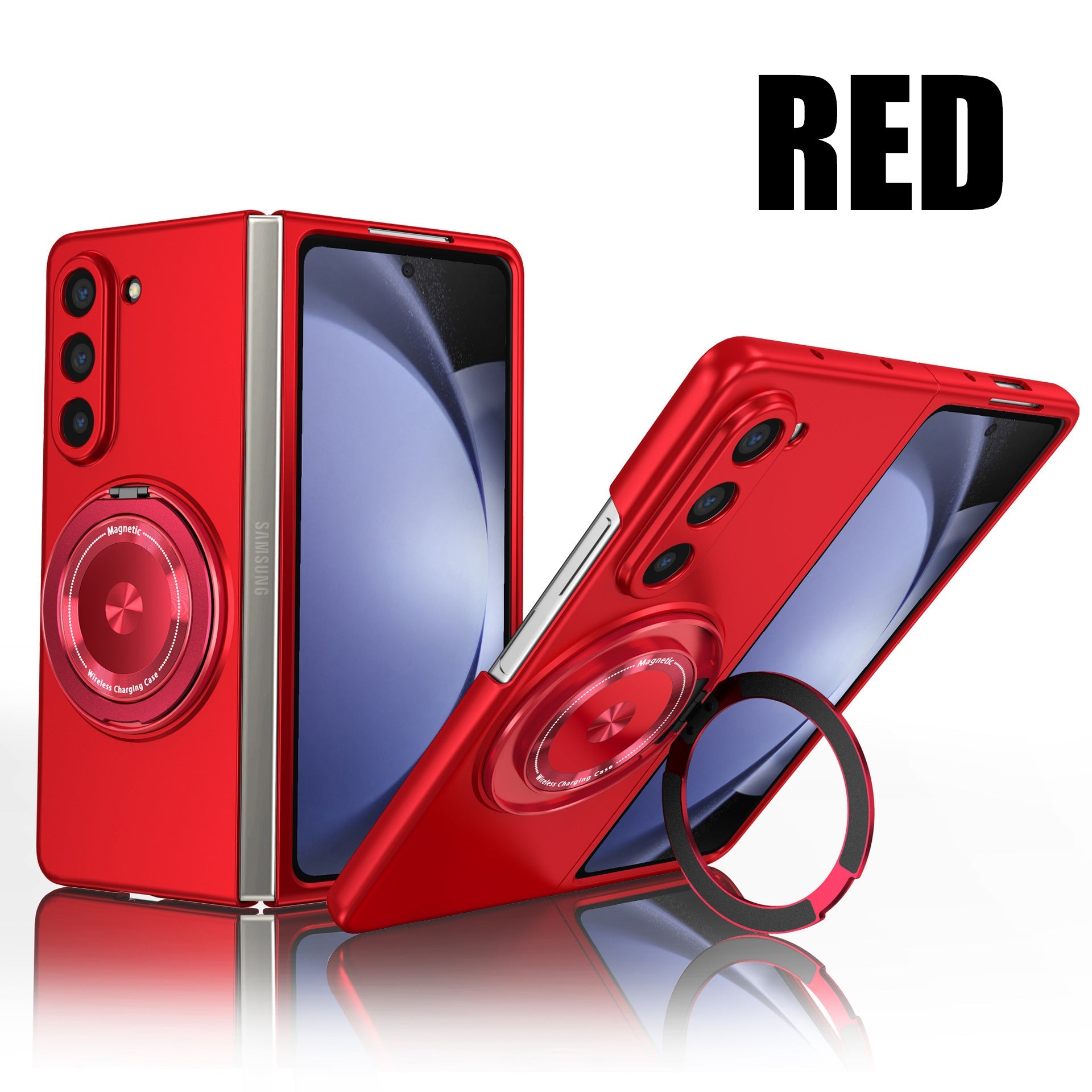 360-Degree Rotating Stand Suitable for Magnetic Wireless Charging of Samsung ZFOLD 5/6 Folding Phone Case