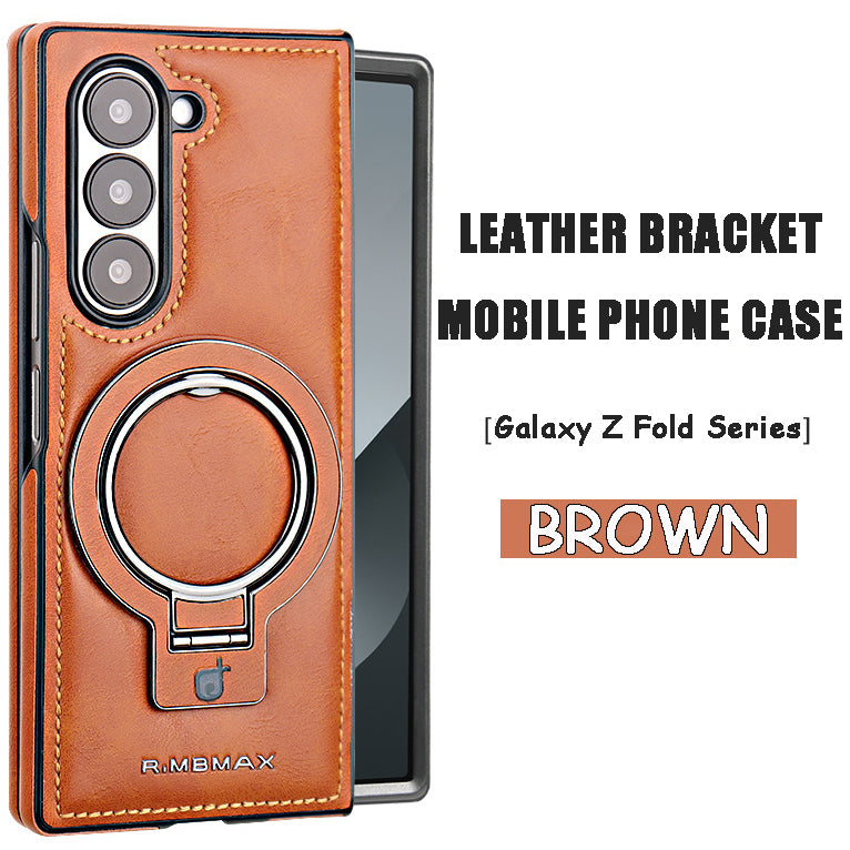 New Arrival - Handcrafted Luxury Leather Invisible Magnetic Stand Protective Shell for Samsung Z Fold6/5/4/3