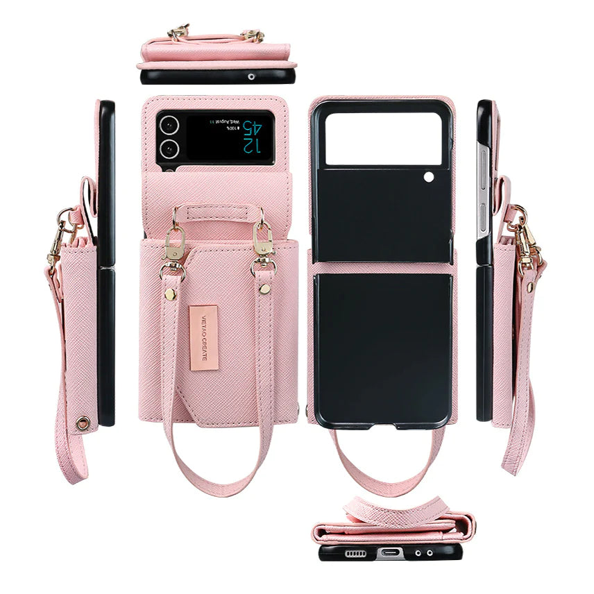 For Samsung ZFlip6/7 Folding Screen Wallet Phone Case