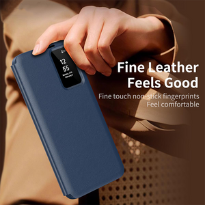 Applicable to Samsung S25Ultra Flip-free Answering Smart Sleeping Window Card Leather Case