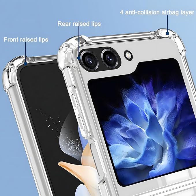 For Samsung flip5 Transparent Magnetic Phone Case