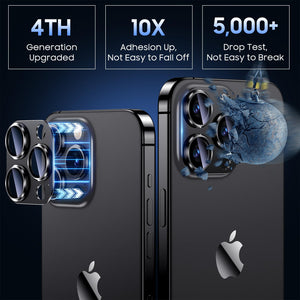 Camera lens protective film, compatible with iPhone 15 series, metal tempered glass back screen protective film