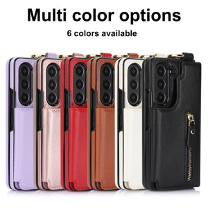 Suitable for Samsung ZFold3/4/5/6 Wallet Ring Phone Case