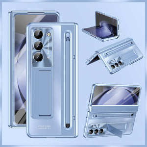 Suitable for Samsung Galaxy Z Fold4/5/6 Shell and Film Integrated Holder With Stylus Phone Case