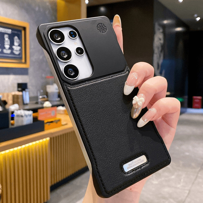 Suitable For Samsung S25Ultra Aromatherapy Leather Metal Magnetic Phone Case