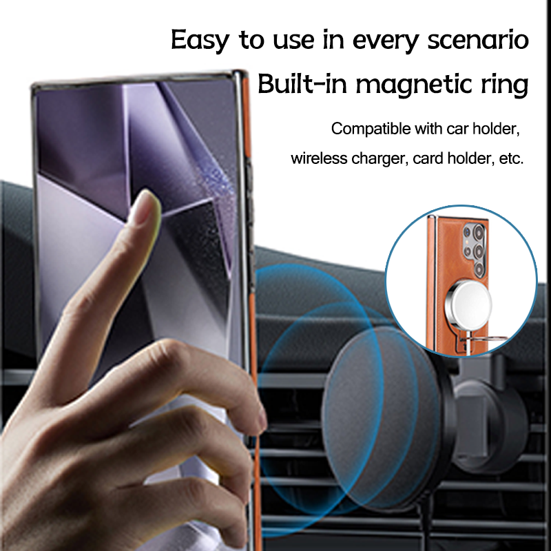 For Samsung S25 series Business Magnetic Anti-fall Bracket Protective Case