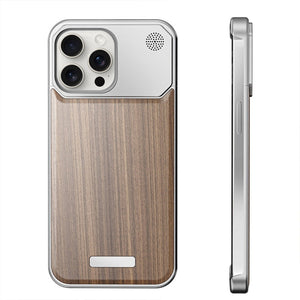 For iPhone16 Series Walnut Metal Aromatherapy Infinity Magnetic Shell