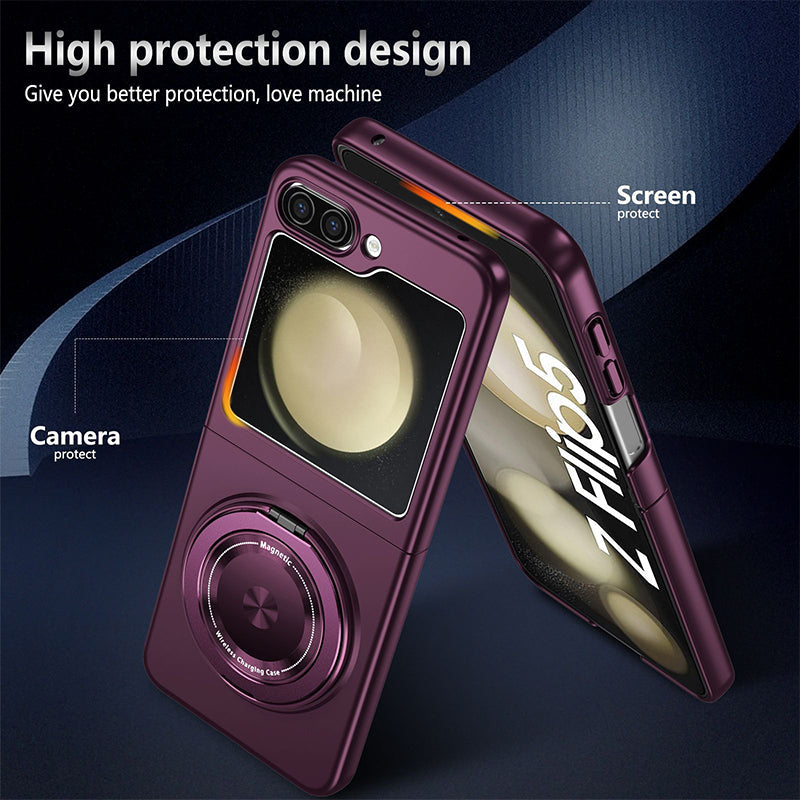 360° Rotating Folding Stand Case Samsung Z Flip5 Super Magnetic Phone Case