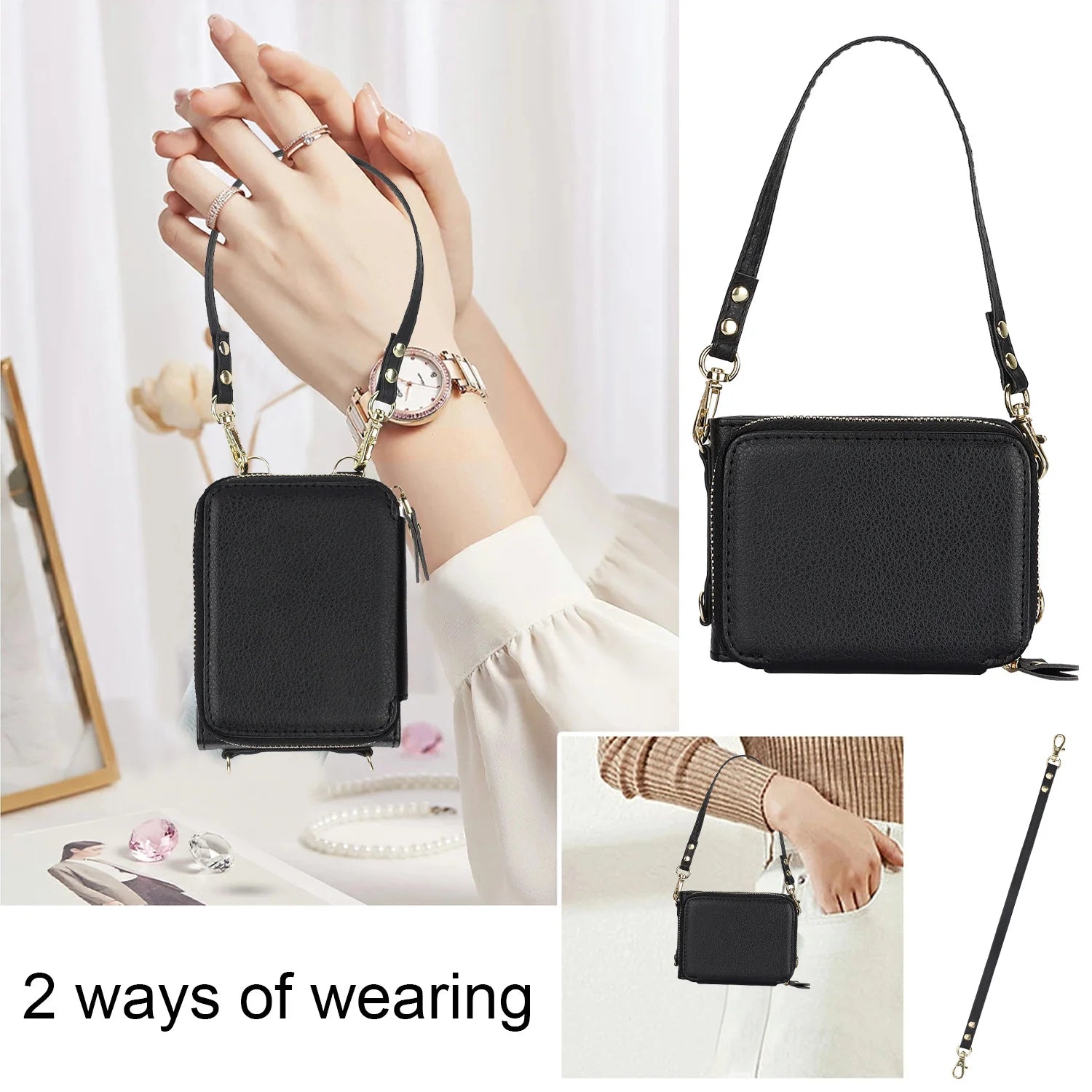Suitable for Samsung Galaxy Z Flip 6/5/4/3 leather card holder mobile phone case