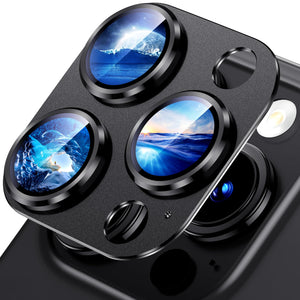 Camera lens protective film, compatible with iPhone 15 series, metal tempered glass back screen protective film