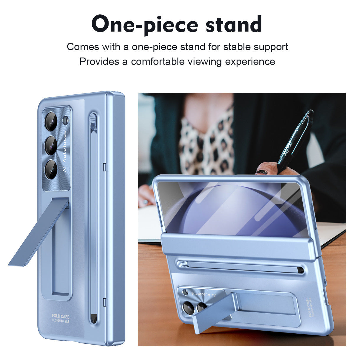 Suitable for Samsung Galaxy Z Fold4/5/6 Shell and Film Integrated Holder With Stylus Phone Case