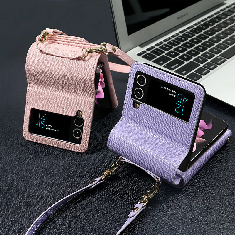 For Samsung ZFlip6/7 Folding Screen Wallet Phone Case