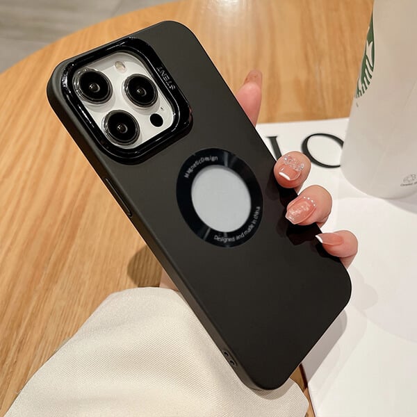 For iPhone 15 Camera Protective Mirror Bracket Magnetic Suction Phone Case