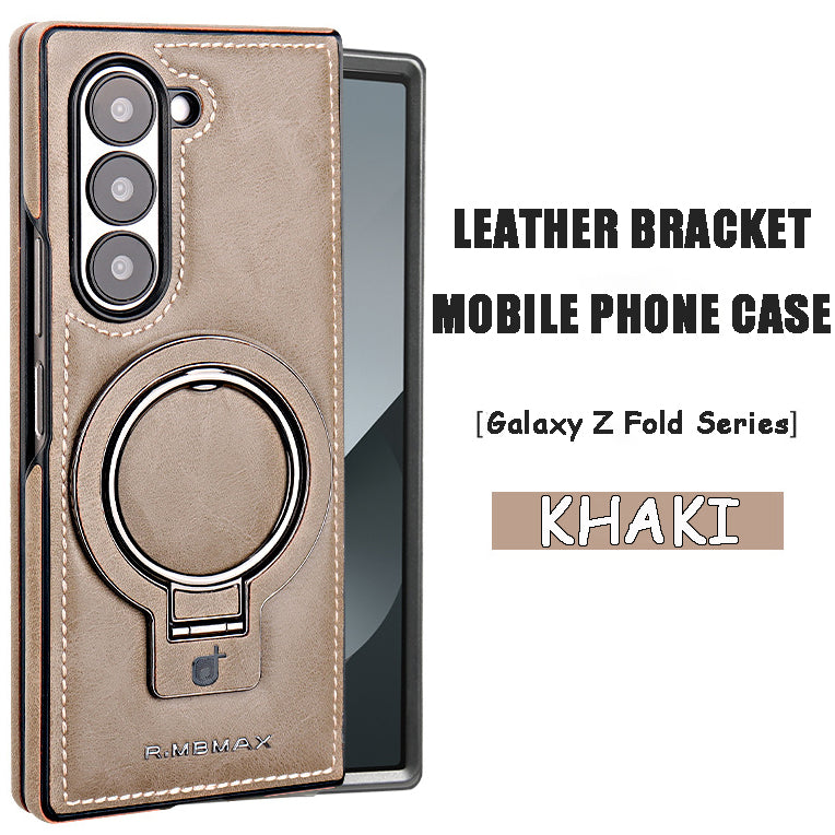 New Arrival - Handcrafted Luxury Leather Invisible Magnetic Stand Protective Shell for Samsung Z Fold6/5/4/3