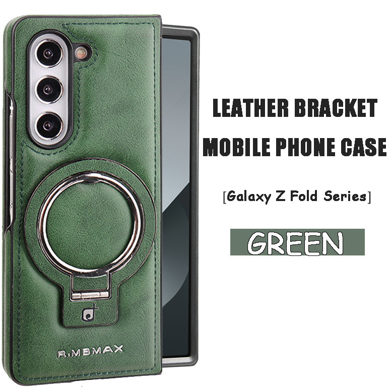 New Arrival - Handcrafted Luxury Leather Invisible Magnetic Stand Protective Shell for Samsung Z Fold6/5/4/3