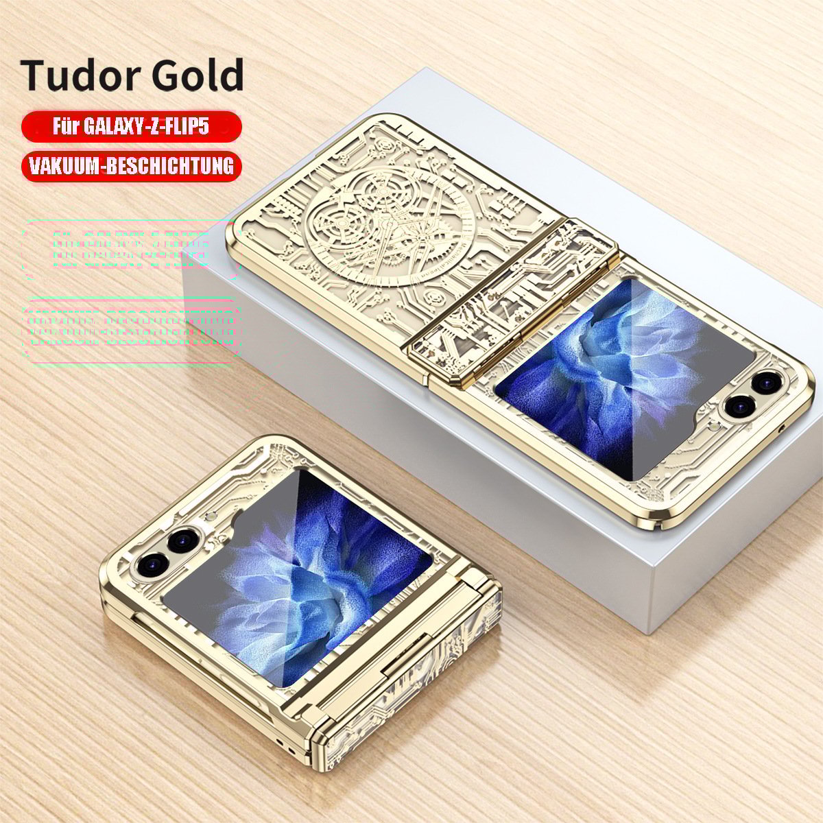 Mechanical Folding Samsung Zfip5/6 Electroplating Mobile Phone Shell Hinge Anti-Fall Protective Cover