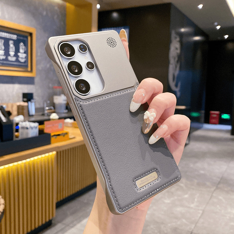 Suitable For Samsung S25Ultra Aromatherapy Leather Metal Magnetic Phone Case