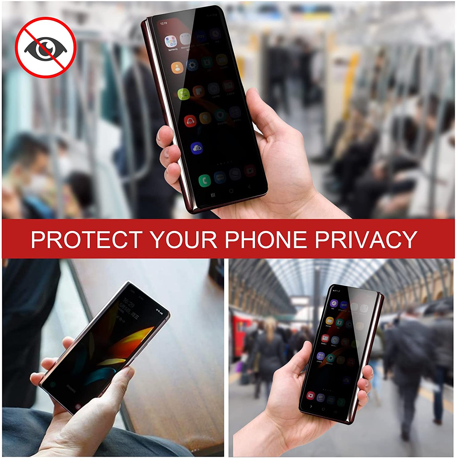 Foldable Privacy Screen Hydrogel Protective Film, Suitable For Samsung Z Fold 5