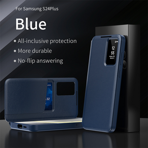 Applicable to Samsung S25Ultra Flip-free Answering Smart Sleeping Window Card Leather Case