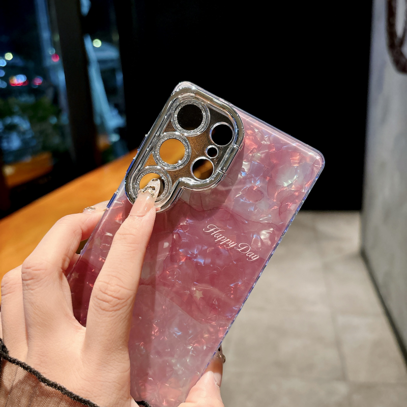 Shiny Laser Back Cover, Lens Protector Samsung Case