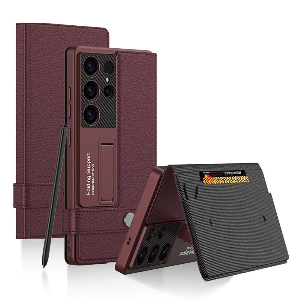 Suitable For Samsung S25 Ultra Flip Leather Wallet Case