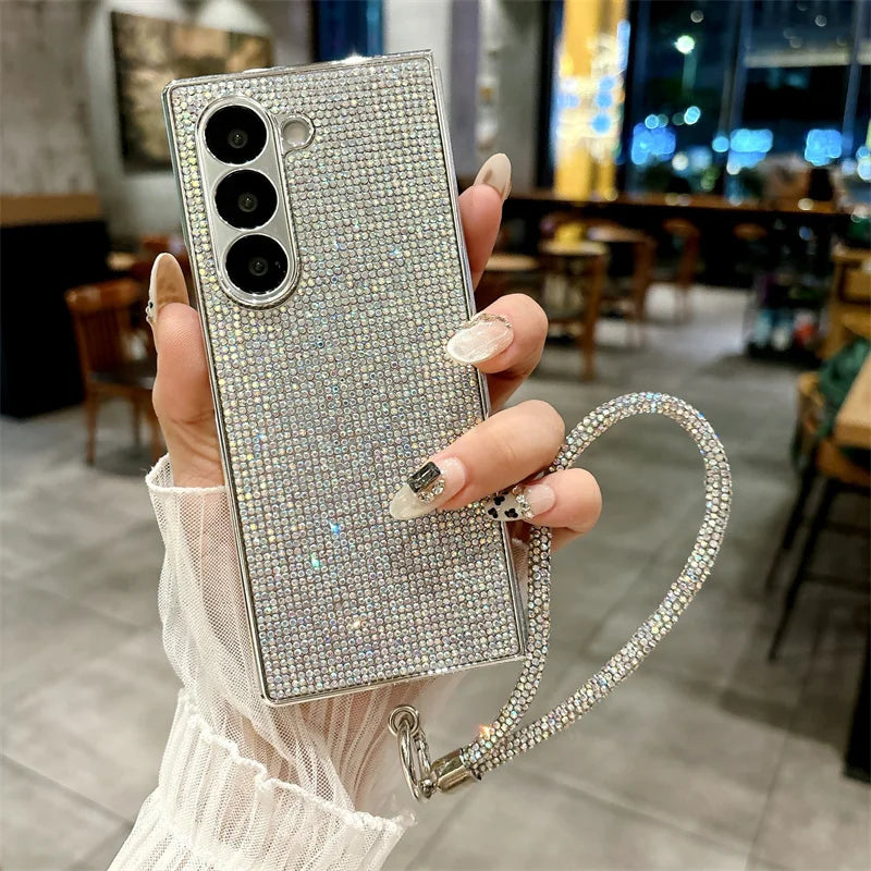 Luxury Sparkling Diamond Bracelet Case For Z Fold Series