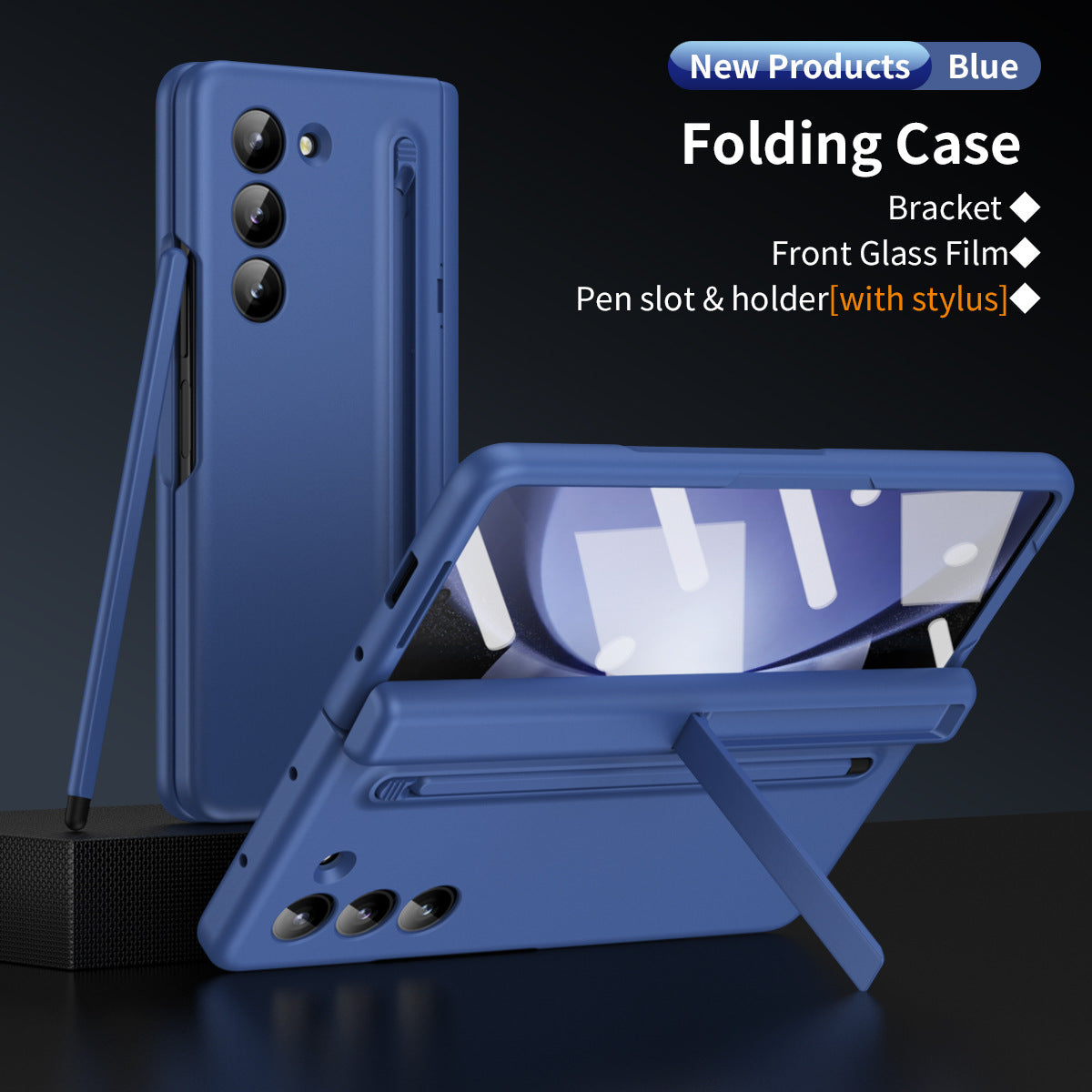 Suitable For Samsung Z Fold5/4 With Stylus Hinge Bracket Case