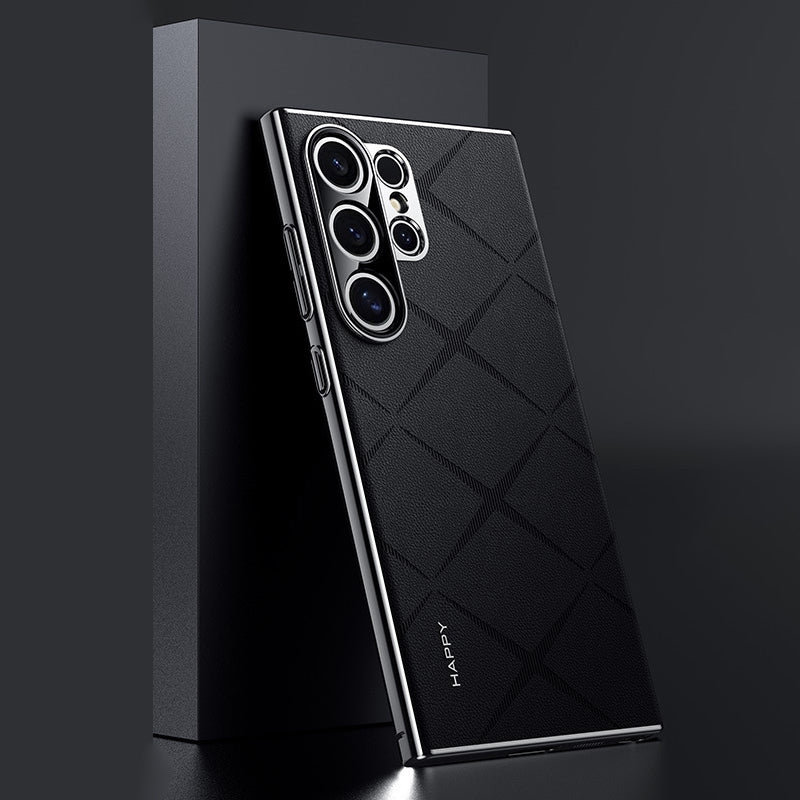 Samsung Series | Electroplated Frame Business Leather Case