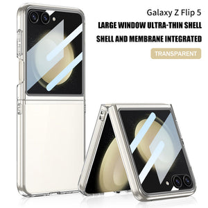 Suitable For Samsung Z Flip5 Full-Bag Film Large Window High-Transparent Back Panel Phone Case