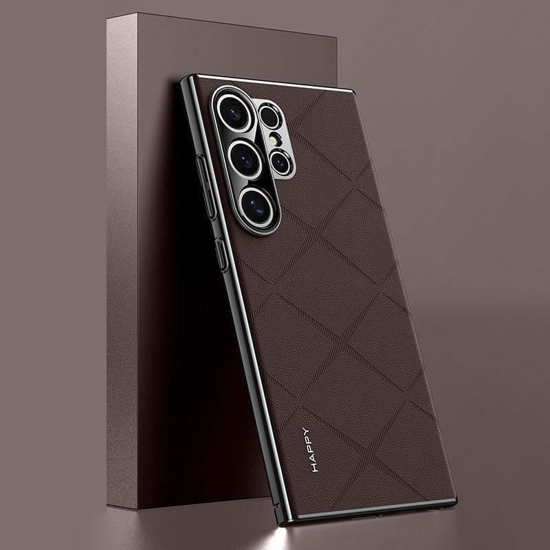 Samsung Series | Electroplated Frame Business Leather Case
