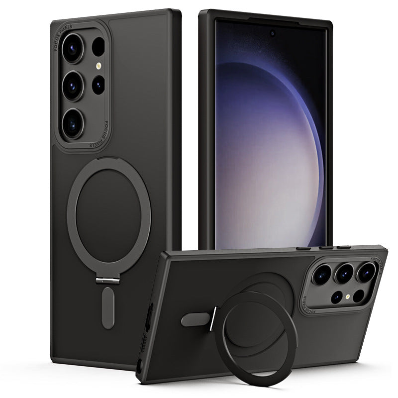 Suitable For Samsung S23 Series Phone Case 360 Rotating Magnetic Suction Bracket Protective Case