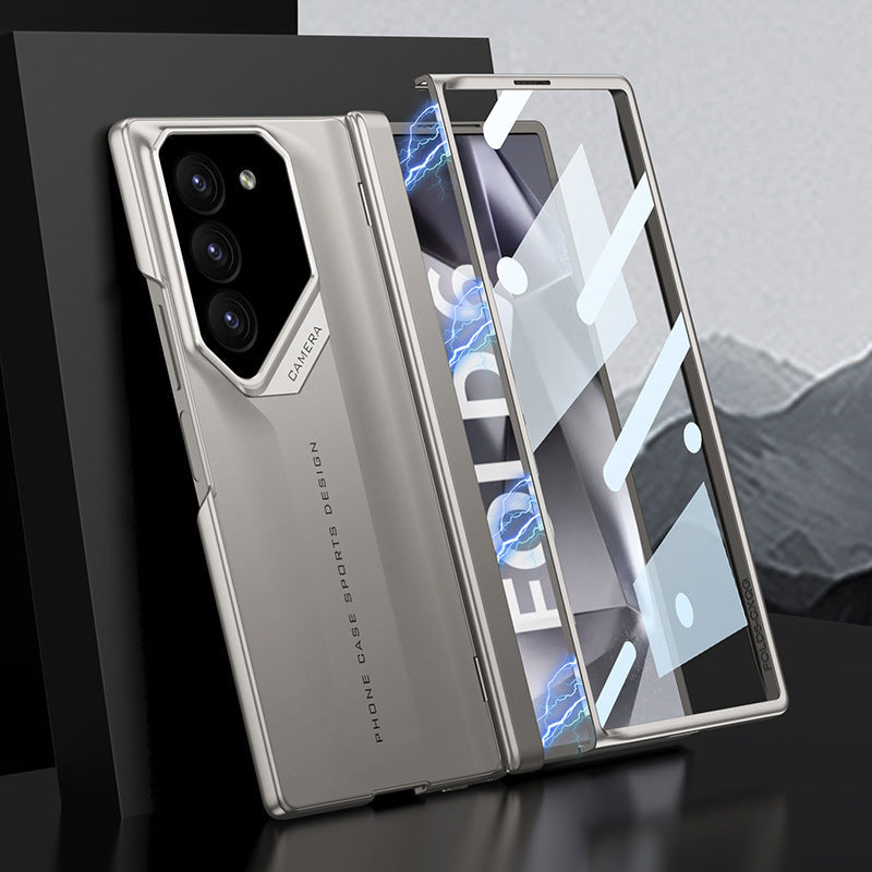 Suitable for Samsung Shell Film Integrated Magnetic Folding Hinge Phone Case